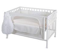 Roba Lit Cododo Complet "Safe Asleep®" 60x120 Cm Au Design "Sternenzauber" - Blanc Laqué Blanc