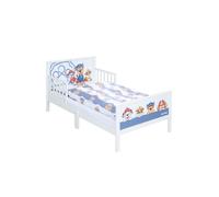 Roba Lit Montessori Paw Patrol 70x140 cm avec barrières, sommier et linge - Blanc/Pat'Patrouille