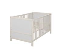 Roba – Lit bébé évolutif Easy Sleep – 70 x 140 – Coins de transformation inclus – Bois/Gris
