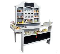 Roba Magasin de marché en bois gris/blanc - Magasin de marchand pour enfants