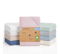 Roba Drap-housse bébé Lil Planet pour berceau 40–45x90 cm Jersey extensible Coton bio Rose pastel