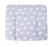 Roba Matelas À Langer Doux "Kleine Wolke Blau" - 85x75 Cm -Revêtu Pu - Bleu Imprimé Nuages Bleu
