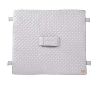 roba Matelas à Langer Imperméable 85 x 75 cm roba Style - avec Ceinture de Maintien - 4 Attaches pour le Fixer à la Table - Sans Phtalate - Facile à Nettoyer - Gris Argenté