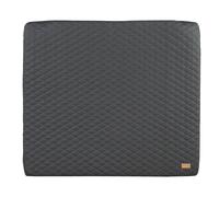 Roba Matelas À Langer Luxe 85x75 Cm - Similicuir - Imperméable Et Doux - Design Graphite Matelassé - Anthracite Noir