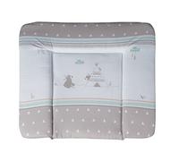 roba Matelas à Langer Nettoyable 85 x 75 cm Indibaer - Bords Rehaussés - pour Table à Langer - Sans Phtalate - Motif Ours et Nuages