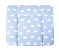 roba Matelas à Langer Nettoyable 85 x 75 cm Kleine Wolke blau - Bords Rehaussés - pour Table à Langer - Sans Phtalate - Motif Nuage sur Fond Bleu