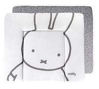 Roba Matelas à langer miffy® 85x75 cm – Nettoyable, bords rehaussés, sans phtalate – Gris/Blanc