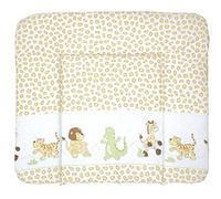 roba Matelas à Langer Nettoyable 85 x 75 cm Safari - Bords Rehaussés - pour Table à Langer - Sans Phtalate - Motif Animaux de la Forêt