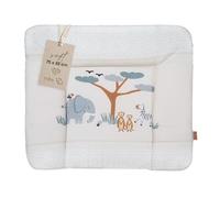 roba Matelas à Langer Savanna Friends - 85 x 75 cm - Revêtu de PU - Nettoyable & Facile d’Entretien - Éléphant, Zèbre, Suricate & Plus - Beige