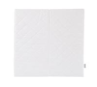 roba Matelas pour Parc Bébé Carré 100 x 100 cm - Noyau en Mousse PU Respirante - Housse Matelassée et Amovible avec Fermeture Éclair - Blanc