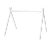 roba Montessori Arche de Jeu pour Bébé - Gym pour Bébé en Bois et Centre d'Activités, Peinte en Blanc - Triangle de Jeu pour Bébé, 3+ Mois, pour Ensembles de Jouets à Suspendre