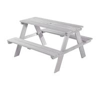 roba Outdoor+ Ensemble de Table et Bancs pour Enfants Picknick for 4, Table et Bancs en Bois Massif, 4 Places, pour Jardin, Terrasse et Balcon, Gris