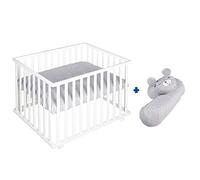 ROBA Parc Bébé Carré ""roba Style"" + Tapis de Parc + Tour de Lit - Gris