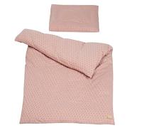 roba Parure de Lit Bébé Bio Lil Planet - 2 Pièces - Housse de Couette 100 x 135 cm + Taie d'Oreiller 40 x 60 cm - Coton Bio Certifié OEKO-TEX® et GOTS - Rose