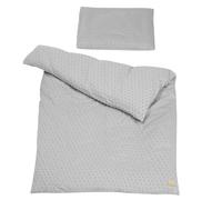 roba Parure de Lit Bébé Bio Lil Planet - 2 Pièces - Housse de Couette 100 x 135 cm + Taie d'Oreiller 40 x 60 cm - Coton Bio Certifié OEKO-TEX® et GOTS - Gris Argenté