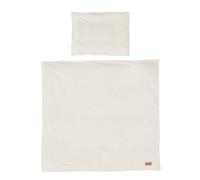 roba Parure de Lit Bébé Bio Seashells Oyster - 2 Pièces - Housse de Couette 80 x 80 cm + Taie d'oreiller 40 x 35 cm - Coton Bio Certifié Oeko-TEX® et GOTS - Écru/Blanc Cassé