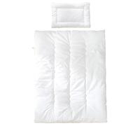 roba Parure de Lit Bébé Toutes Saisons - Couette 100x135 cm + Oreiller 40x60 cm - Blanc