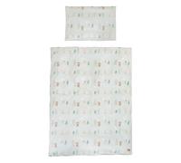 roba Parure de Lit Enfant Woodland Buddies - Couette 100 x 135 cm + Taie 40 x 60 cm - Ensemble 2 Pièces en Coton - Vert Pastel