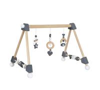 roba Portique d’éveil Rock Star Baby 3 avec éléments de Jeu et de préhension, Arche bébé avec suspensions en Bois, dès la Naissance, Bois Clair/Anthracite