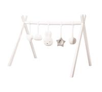 Roba Portique D'eveil Pour Bébé - Incl. Set De Pendentifs "Miffy®" ? Arche De Jeu En Bois Massif Laqué Blanc
