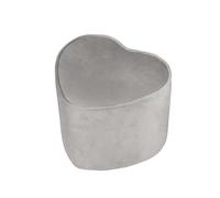 roba Pouf Coeur en Velours pour Chambre Enfant "Lil Sofa" - Tabouret Doux et Confortable - Gris