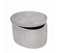 ROBA Pouf Coffre Enfant Lil Sofa Confortable en Velours - Gris argenté gris TU