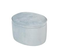 Roba Pouf coffre Lil Sofa ovale en velours et bois pour chambre enfant Bleu clair