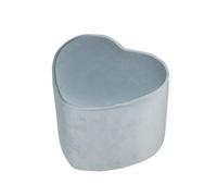 Roba Pouf Enfant "Lil Sofa" Confortable En Velours - Forme Coeur - Bleu Clair Bleu