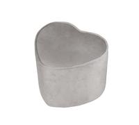 Roba Pouf cœur en velours Lil Sofa – Tabouret doux et confortable – Gris