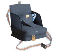 roba Réhausseur de Chaise pour Bébé - de 6 Mois à 3 Ans - Jusqu'à 15 kg - Coussin Gonflable pour Maison et Voyage - Convient à Toutes les Chaises avec Dossier - Bleu