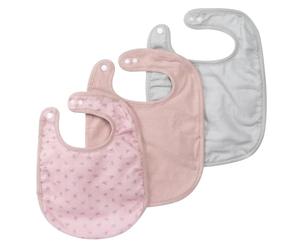 roba Set de 3 Bavoirs Naissance Bébé en Coton Bio Lil Planet Ajustable - 23 x 30 cm - Certifié Gots - Bouton-Pression