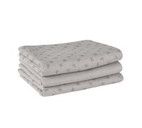 roba Set de 3 Couches Lavables en Coton Bio "Lil Planet" - Couches Réutilisables - 80 x 80 cm - Certifié Oekotex et Gots - Gris Argenté