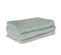 Roba Couches lavables Lot de 3 Lil Planet Coton bio 80x80 cm Certifié Oekotex et Gots Vert givré