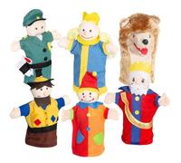 ROBA Set de 6 Marionnettes à Main pour Théâtre de Guignol en Tissu