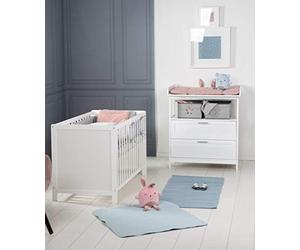 roba Set de chambre - Commode à langer Hamburg + Lit cododo 60x120 - Bois blanc