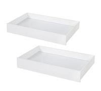 roba Set de Tiroirs pour Lit Maison Montessori 90 x 200 cm - Ensemble de 2 Tiroirs Mobiles - Solution de Rangement Pratique pour Lit Enfant - Bois Laqué Blanc