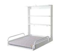 Roba Table À Langer Murale Pliante Avec Matelas À Langer Imperméable Et Étagères Intégrées - Facile À Installer - Bois Blanc Blanc