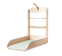 Roba Table à langer murale rabattable Bois naturel Étagères intégrées Design minimaliste
