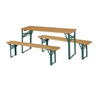Roba Table et 2 bancs de jardin pour enfants dès 2 ans – 4 places – Pliable bois massif lasuré teck