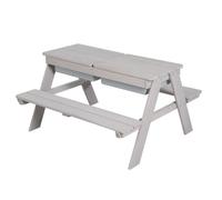 Roba Table Sable Et Eau En Bois Massif Avec Bac De Jeu - Résistante Aux Intempéries - Gris