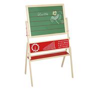 roba Tableau Rotatif sur Pied pour Enfant - Double Face Craie et Magnétique - Étagère Intégrée - Largeur 69 cm, Naturel, Petit