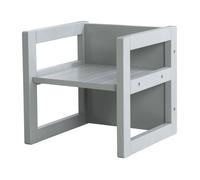 roba Chaise Enfant Grise et Réversible sur 3 Hauteurs d'Assise - 30 x 30 cm - Capacité max. 60 kg - Tabouret Enfant Style Campagne