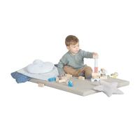 roba Tapis de Jeu Luxe - 78 x 100 cm - Accessoire pour Triangle d'Escalade & Tour de Jeu Intérieure - Confortable/Facile à Nettoyer - Beige/Gris Clair