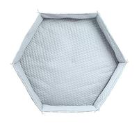 roba Tapis de Parc Doux avec Bords "roba Style" Hexagonal - Imperméable - Diamètre 114 cm - Bleu Clair