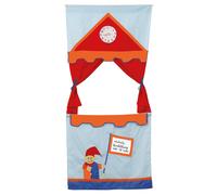 Roba Théâtre De Marionnettes En Bois Massif Et Tissu + 6 Marionnettes À Main