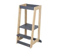 roba Tour d'apprentissage en bois bicolore (Anthracite & bambou / certifié FSC)