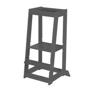 ROBA Tour d'Apprentissage et d'Observation - Principe Montessori - Supporte jusqu'à 80 kg - Hauteur Réglable - Bois Anthracite