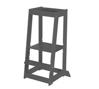 roba Tour d'Apprentissage Montessori - Marchepied sûr pour les Enfants - Idéal comme Aide de Cuisine - Supporte jusqu’à 80 kg - Bois Certifié FSC - Anthracite
