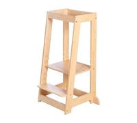 roba Tour d'apprentissage Selon Montessori en Bois de Bambou Certifié FSC - Tour d'Observation Sûre pour Enfants - Idéal comme Aide de Cuisine - Supporte 80 kg - Naturel
