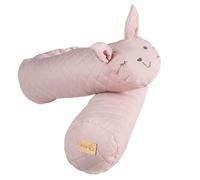 ROBA Tour de Lit Bébé - Coussin serpent ""roba Style"" Visage Lapin ""Lily"" - 170 cm - Rose